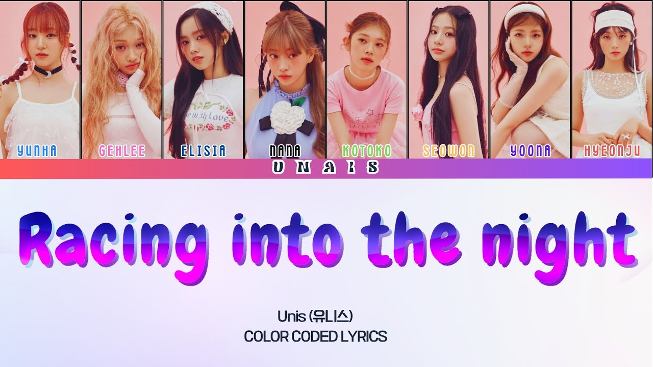 [AI COVER] UNIS 'RACING INTO THE NIGHT' by YOASOBI | (COLOR CODED LYRICS)🎤 | UNAIS |