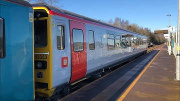 *FIRST EVER CLASS 153 ON THE RHYMNEY LINE* TFW 150252 & 153333 arrive and depart Energlyn on 5F75
