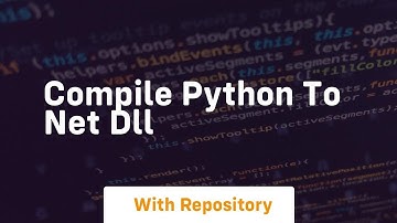 compile python to net dll