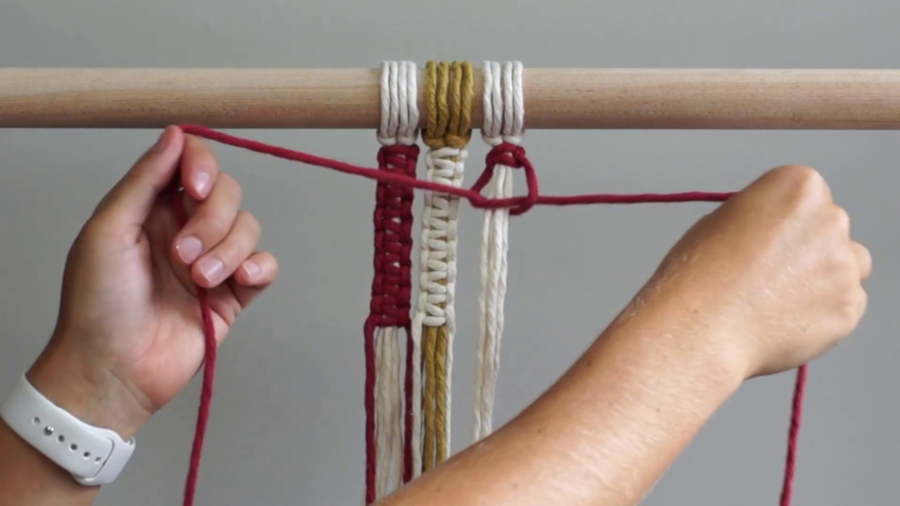 DIY Macrame Tutorial - Square Knot Pattern! -