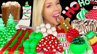 ASMR MUKBANG, Ugly Sweater Christmas Cookies, Swirl Crepe Cake, Hot Chocolate, Jelly Desserts 먹방