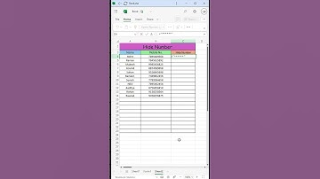 How to hide phone numbers in excel #excel #tipsandtricks #youtubeshorts