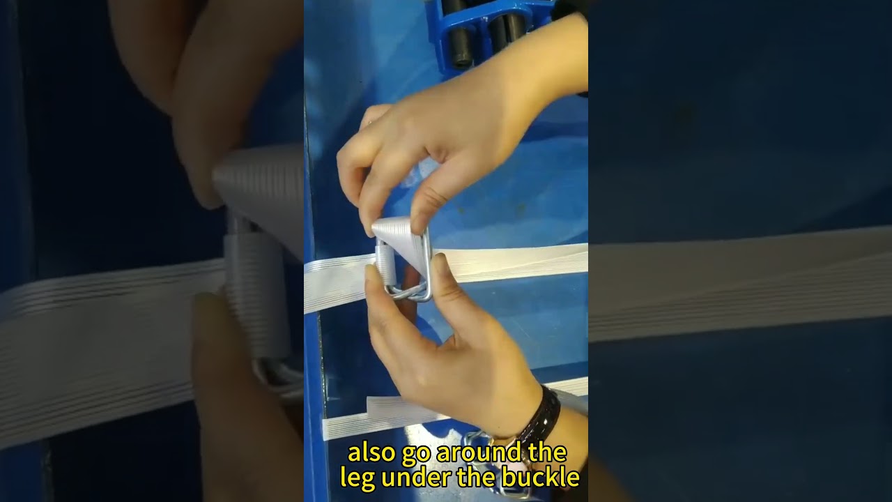 Composite strap packaging operation video