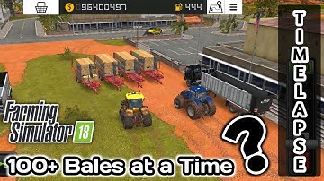 100+ square bales making challange in FS18 | Farming Simulator 18 | Timelapse #skullgaming