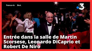 #Cannes2023 : entrée dans la salle de Martin Scorsese, Leonardo DiCaprio et Robert De Niro