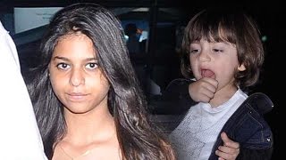 SPOTTED: Shah Rukh Khan's Son AbRam With Sister Suhana At Airport