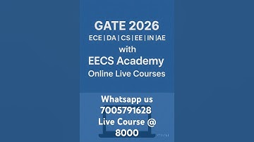Prepare GATE 2026 with Online Live Classes of EECS Academy | Dheeraj Mishra Sir
