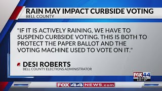 Rain could impact curbside voting
