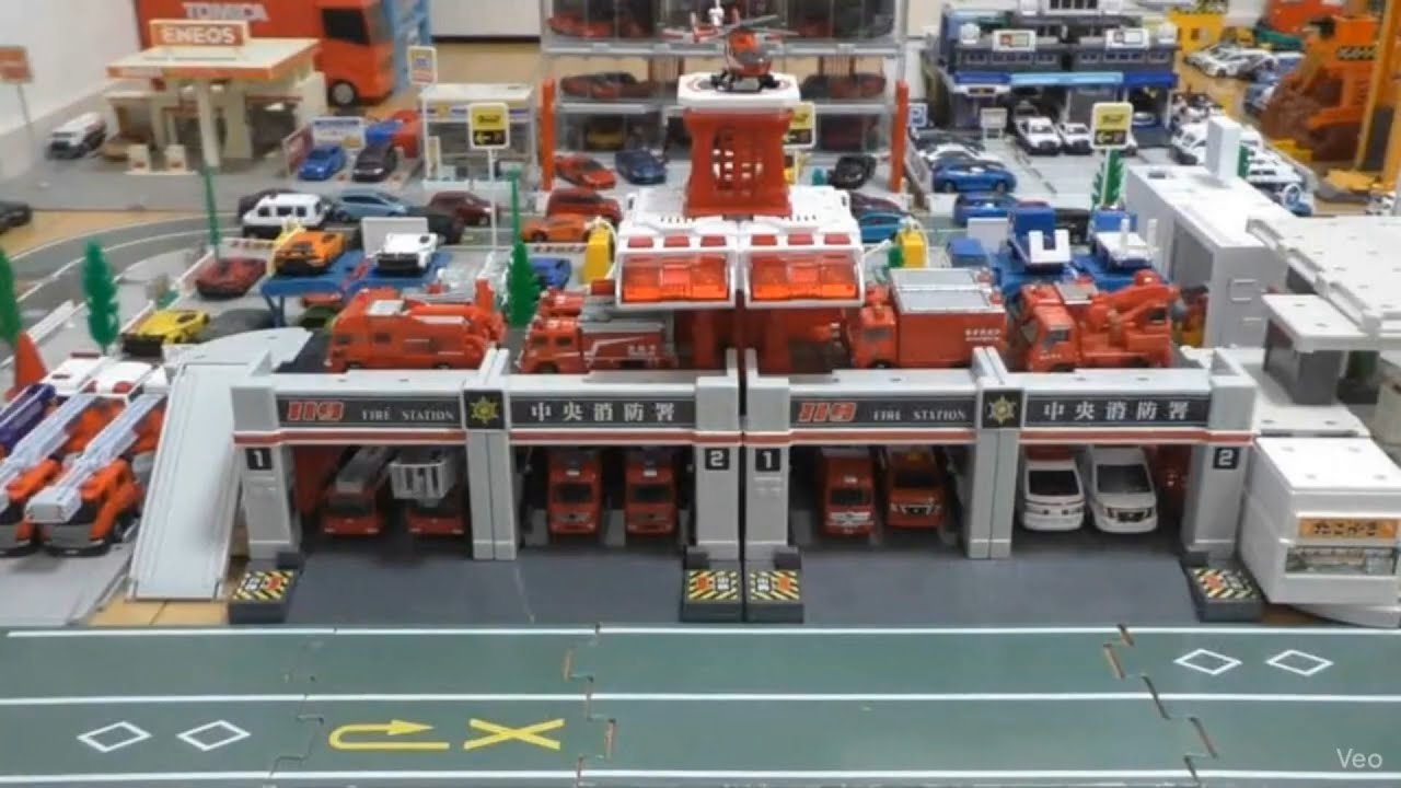 トミカタウン 警察署&消防署 Tomica Tomica Town Build City Sound & Light Fire Station