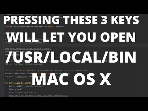ვიდეო: როგორ მოვძებნოთ usr/local Mac-ზე?