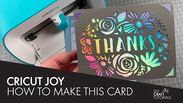 CRICUT JOY CARD TUTORIAL STEP BY STEP | How to use the Cricut Design Space app and Card Mat