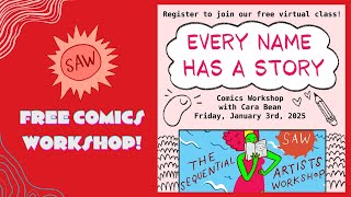 Name Comics with Cara Bean - SAW Free Friday Night Comics Workshop