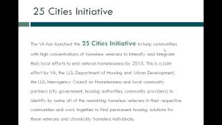 Webinar: Latest Initiatives to End Veteran Homelessness