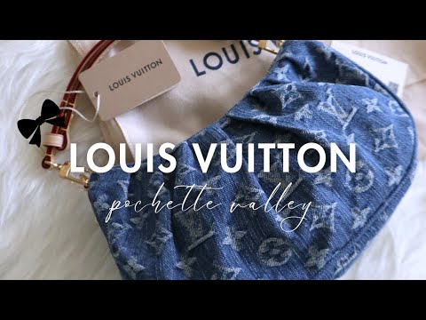LOUIS VUITTON POCHETTE VALLEY 💙 details, what fits, adding chains + bag charm *relaxing*