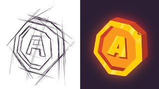 All About Illustration of a Gold coin in 5 minutes with Illustrator