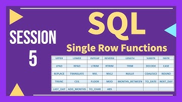 Oracle Session 5 |Oracle SQL Tutorial | Oracle SQL for Beginners | SQL for beginners