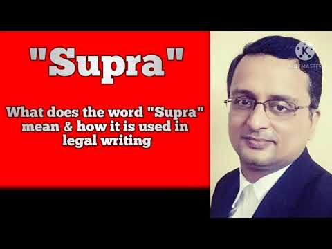 What Does The Word "Supra
