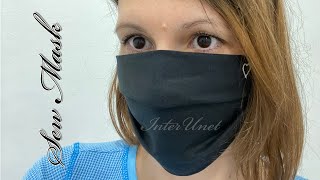 Cotton mask with natural silk filters DIY face mask tutorial