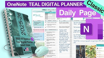 From Overwhelmed to Organized | Daily Page in OneNote Teal Digital Planner