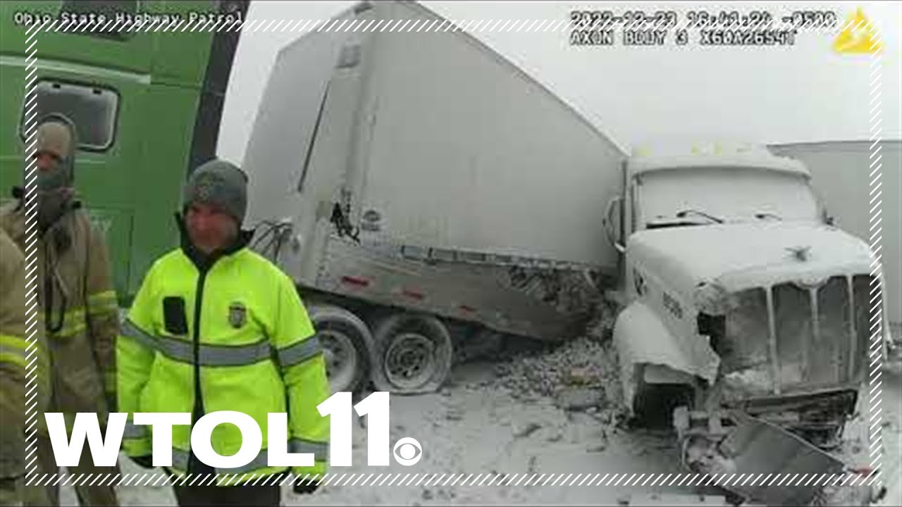 BODY CAM: New images from December 46-car Ohio Turnpike crash - YouTube