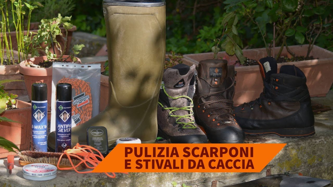 Pulizia di scarponi e stivali da caccia 