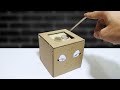 กล่องออมสินคันโยกง่ายๆ ทำจากลังกระดาษ | How to Make Coin Bank Box at Home