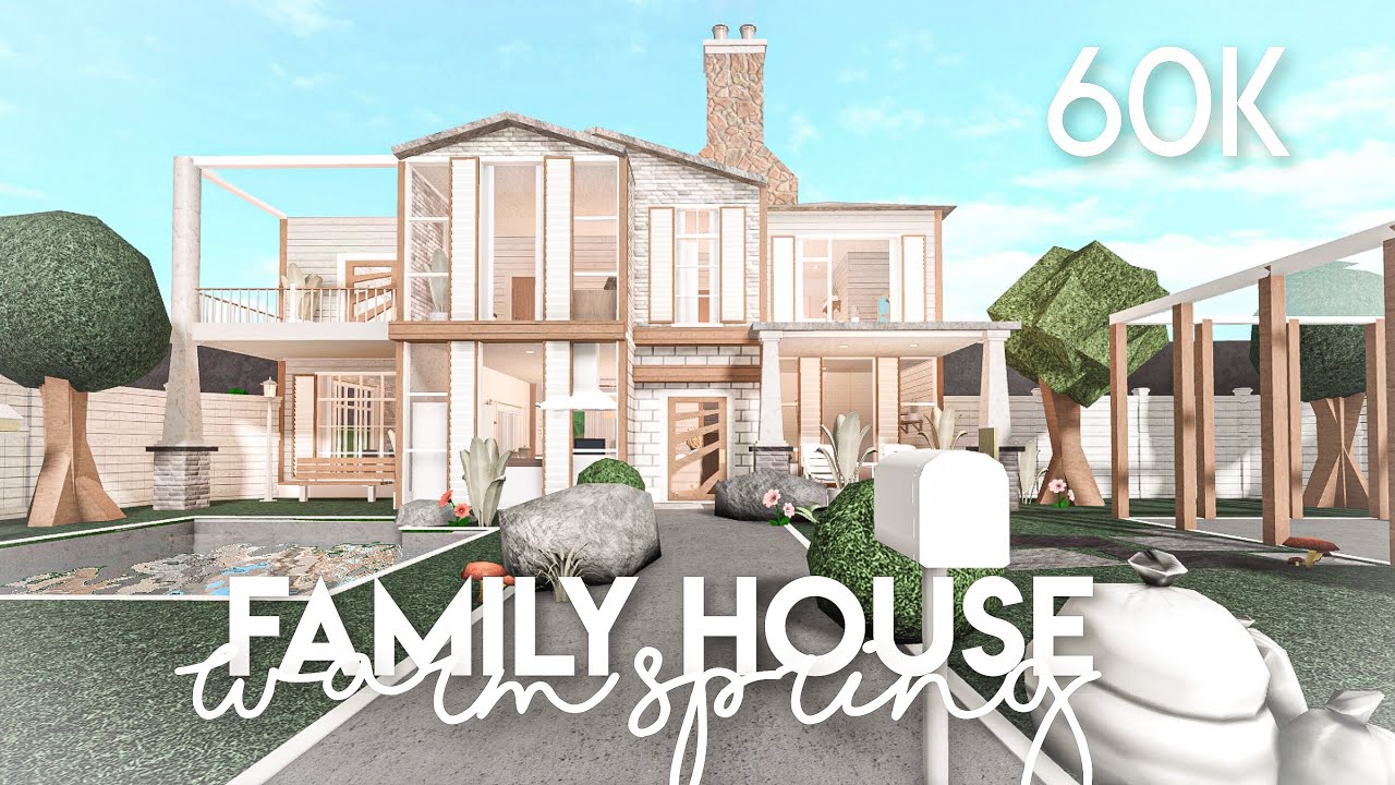 Warm Spring Family House Bloxburg Build 60k Youtube - roblox welcome to bloxburg how to build a mansion