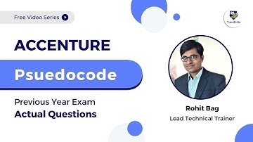 Accenture Previous Year Questions | Pseudocode Questions | Accenture Exam Questions