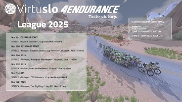 VirtuSlo 4Endurance League 2025 (E) - Stage 3: Watopia, Watopia