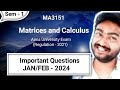 Matrices and calculus important questions in tamil ma3151 janfeb 2024 anna university exam in tamil