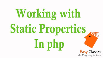 PHP Tutorials in Hindi - Working with static properties in PHP