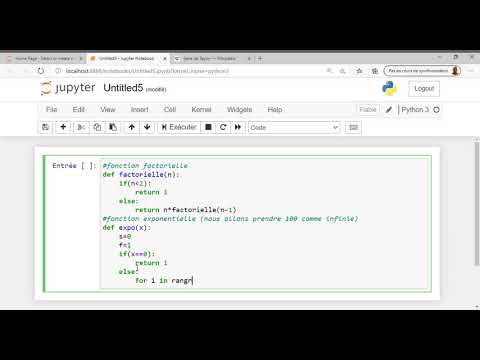 Fonctions exponentielle et factorielle en Python - YouTube