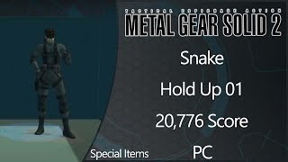 MGS2: Substance | PC | Snake | Hold Up | Level 01 | Special Items | 20776 Score