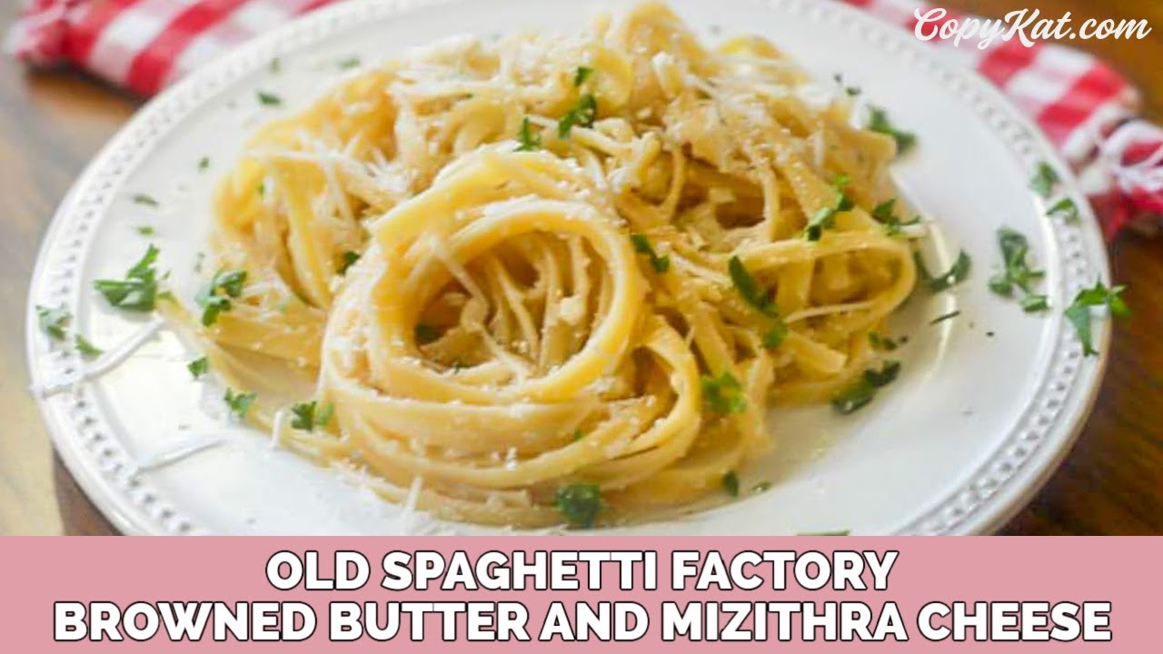 Old Spaghetti Factory Browned Butter and Mizithra Cheese - YouTube