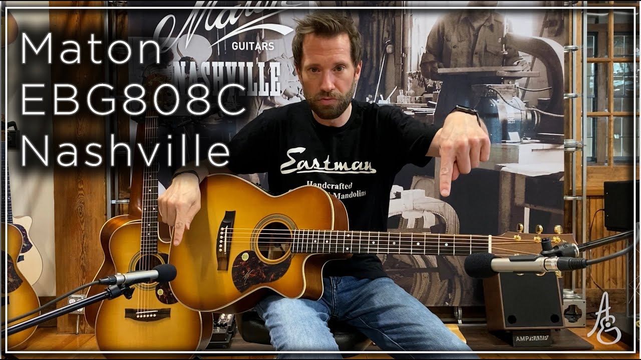 Maton EBG808C Nashville - YouTube