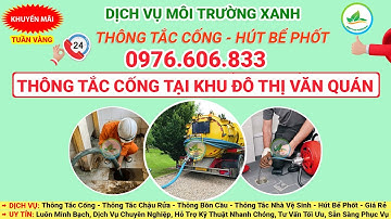Thông Tắc Cống Tại KĐT Văn Quán, Văn Quán, Hà Đông, Hà Nội