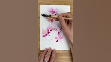 Painting idea - quick watercolor magnolia blossom