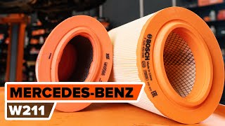 How to change air filter on MERCEDES-BENZ W211 E-Class [TUTORIAL AUTODOC]