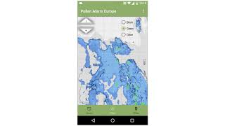 Pollen Alarm Europe, the app that shows you a 96 hours local pollen forecast