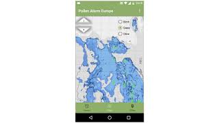 Pollen Alarm Europe, the app that shows you a 96 hours local pollen forecast screenshot 1
