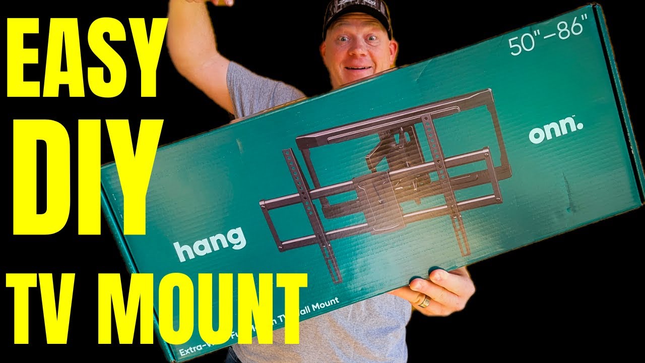 Onn full motion tv wall mount installation 50 86 size tvs walmart