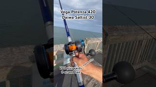 200 plus yards 8 oz and bait with #vega Potenza #daiwa Saltist 30 #shorts #longcasting #surfcasting
