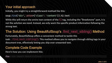 Mastering BeautifulSoup: Extracting Specific Text from HTML Elements