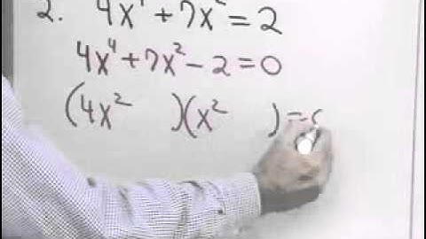 More Equations and Quadratic Functions: Mini-lecture by Mr. McKeague