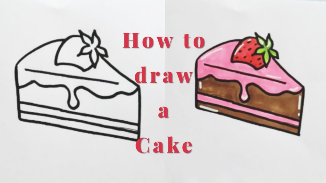 How to draw a Cute Cake Cute Cake Drawing Cute Cake Drawing for