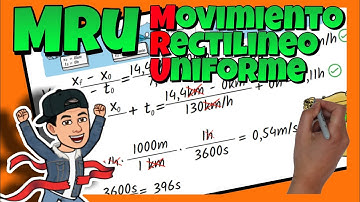 🔴 MRU MOVIMIENTO RECTILÍNEO UNIFORME | 🚗 Explicación fórmulas y ejercicios