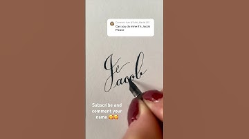 Modern Calligraphy - Learn how to write your name on my channel 🖋️