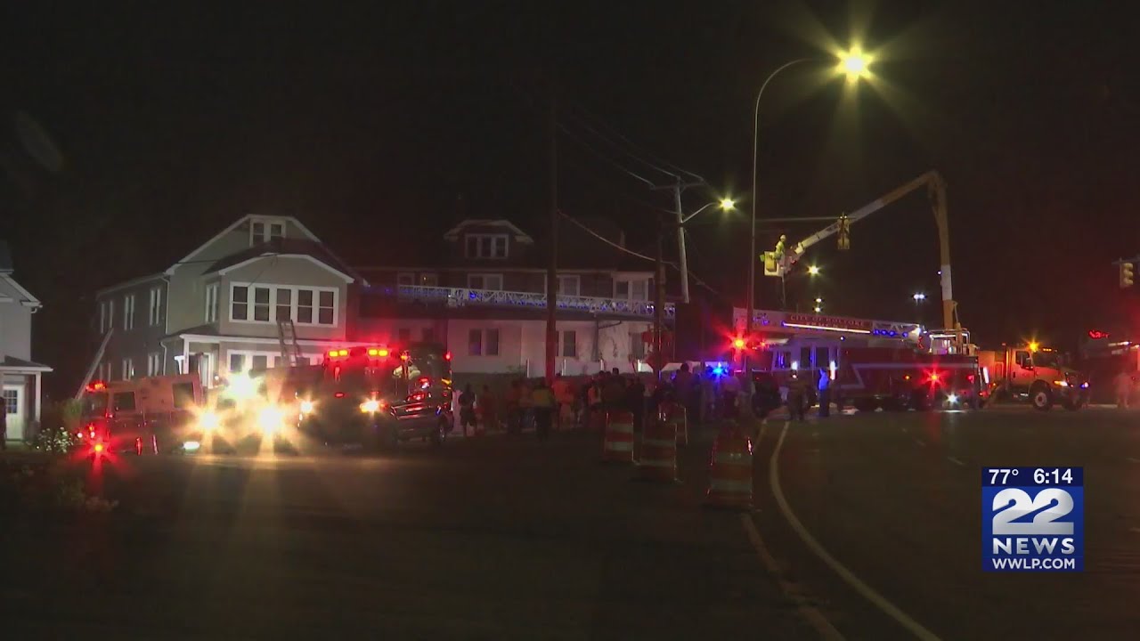Crews put out large fire on South St. in Holyoke - YouTube