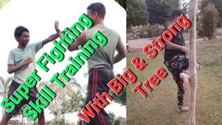 Super Fighting skill | Trainig with big & Strong tree #viral #kungfu #youtube