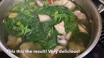 Cooking: Pumpkin Leaves Chicken Soup-Zaub NtsisTaub Hau Xyaw Nqaij Qaib